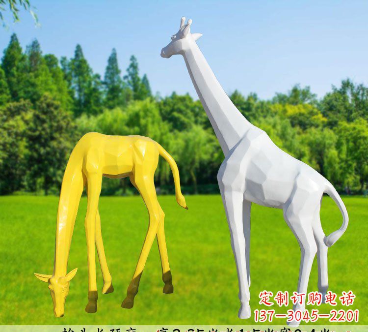 大同不锈钢长颈鹿雕塑完美结合美丽与耐久