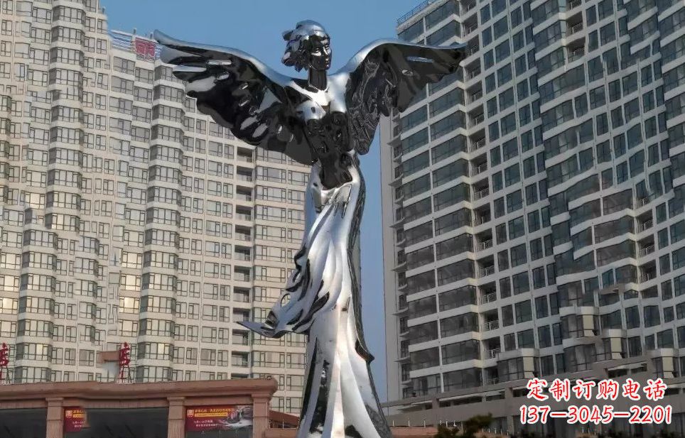 大同不锈钢天使雕塑传递着美丽与希望