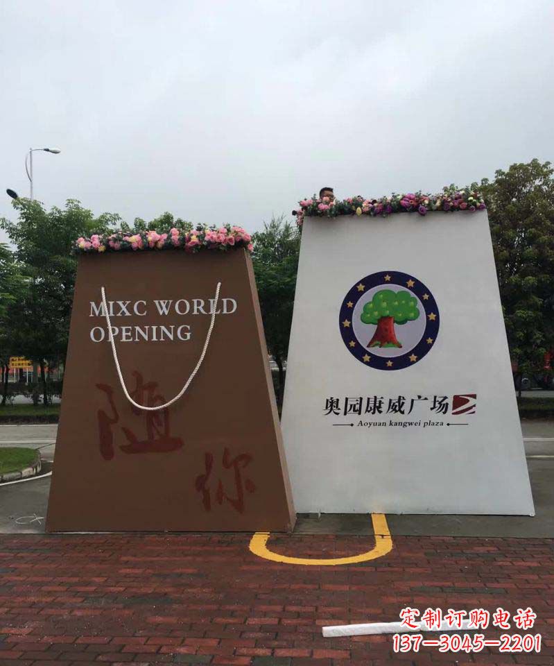 大同不锈钢购物袋雕塑给城市景观带来新的灵感