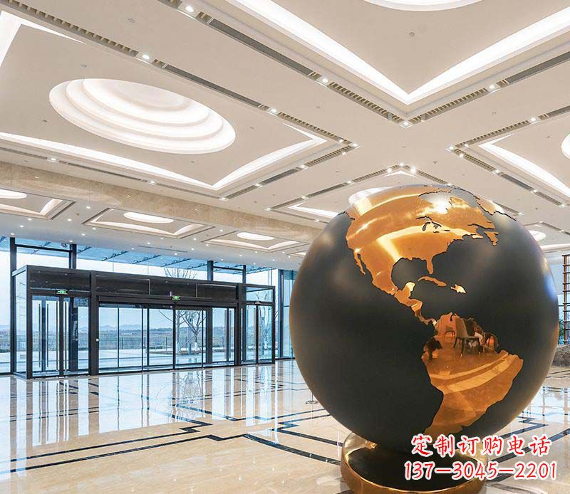 大同不锈钢地球仪雕塑精美绝伦