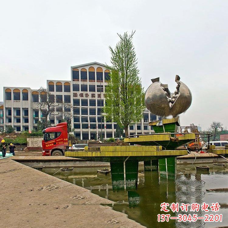 大同不锈钢石榴景观雕塑美丽的艺术之旅