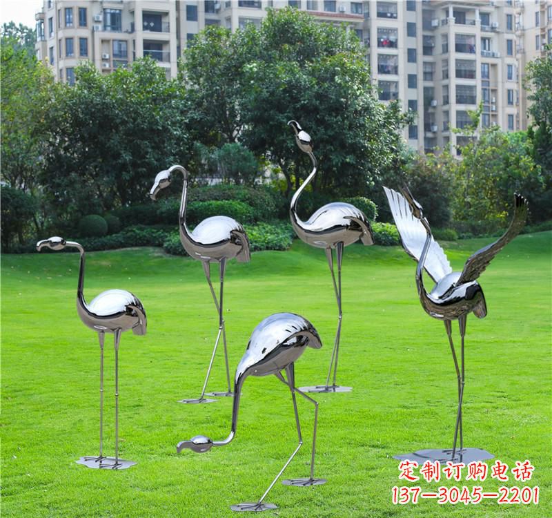 大同不锈钢售楼部仙鹤雕塑