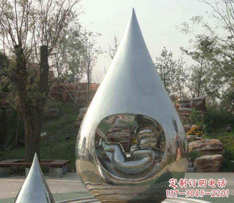 大同不锈钢水滴雕塑1