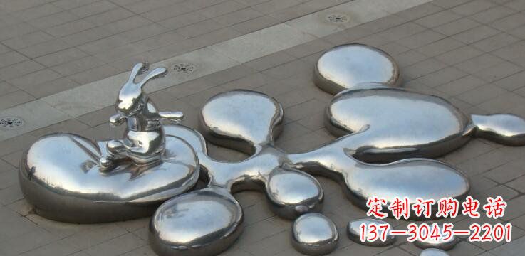 大同不锈钢兔子雕塑景观的美丽添彩