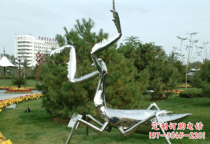 大同不锈钢螳螂雕塑艺术的精美结晶