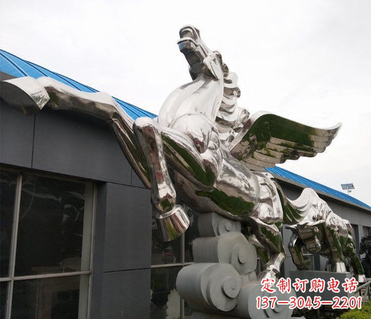 大同不锈钢腾云的飞马城市雕塑