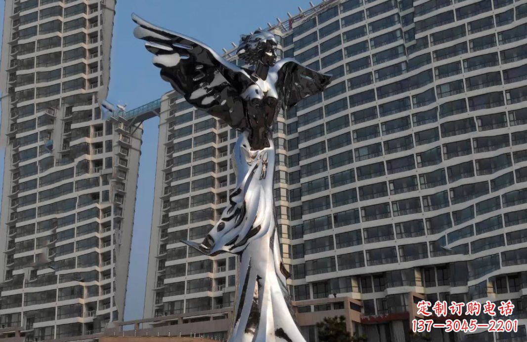 大同不锈钢天使城市景观雕塑