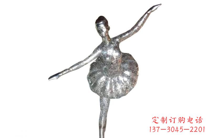 大同不锈钢跳芭蕾舞女孩雕塑