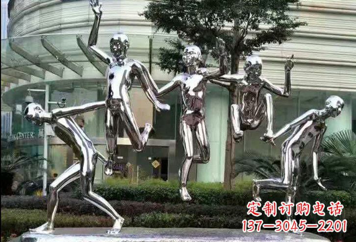 大同勇敢跳跃的儿童雕塑