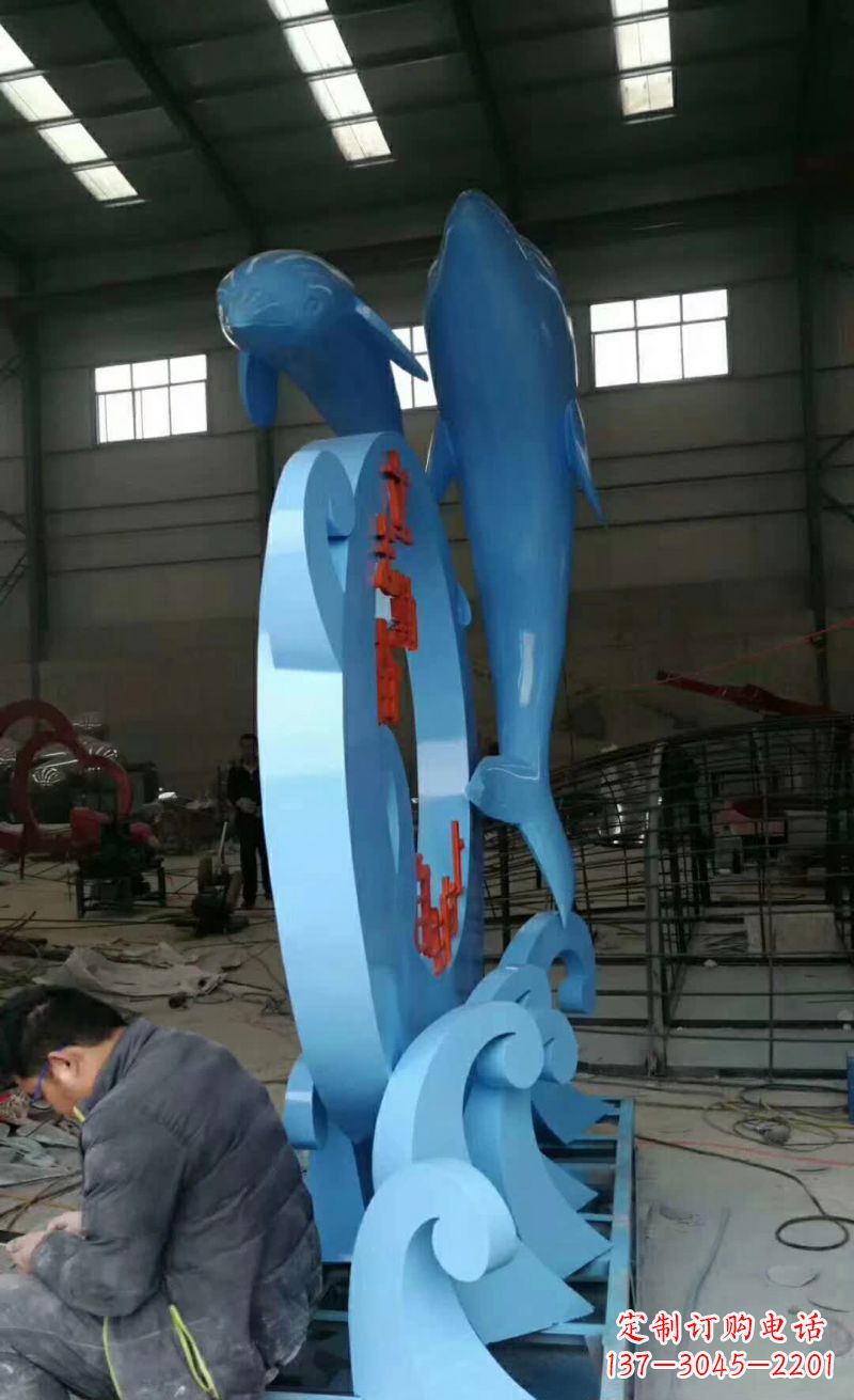 大同不锈钢海豚雕塑精致优雅的艺术品