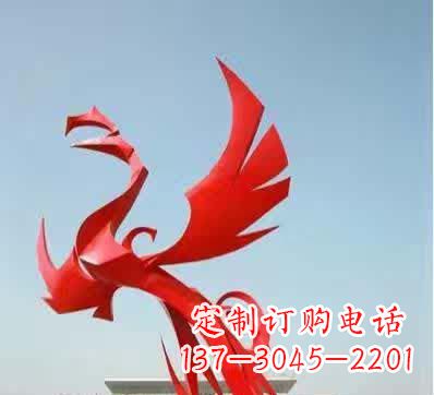大同不锈钢铁艺凤凰雕塑美丽的象征