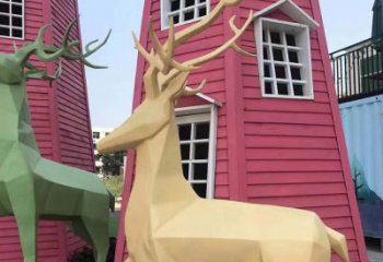 大同不锈钢烤漆小鹿雕塑让你的家园更加美丽