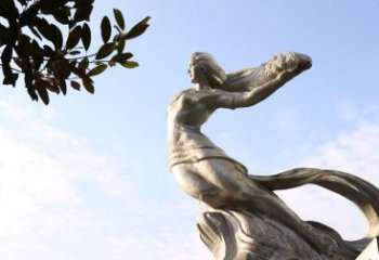 大同女娲传承中华神话的不锈钢雕塑