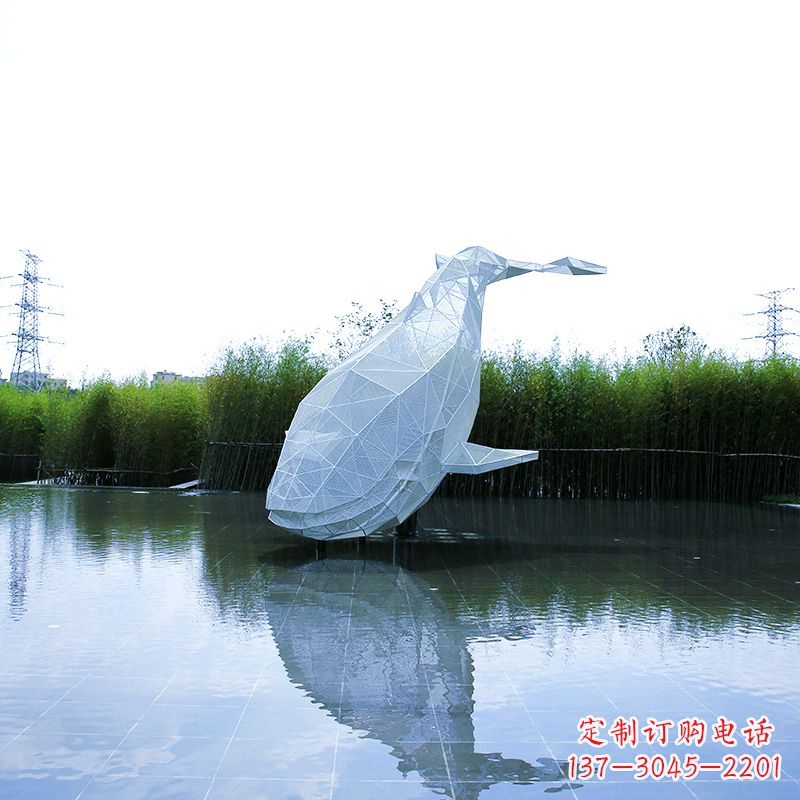 大同精美的不锈钢鲸鱼雕塑