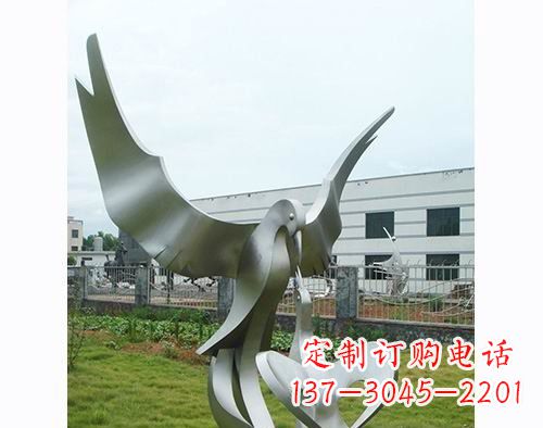 大同不锈钢喂食动物雕塑