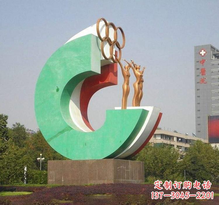 大同不锈钢五环运动员人物雕塑