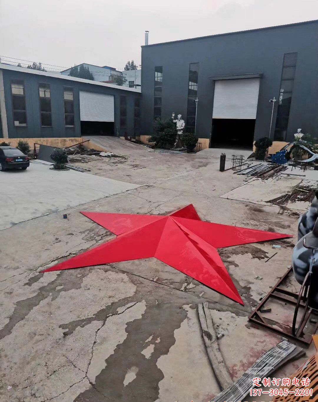 大同不锈钢五角星景观雕塑