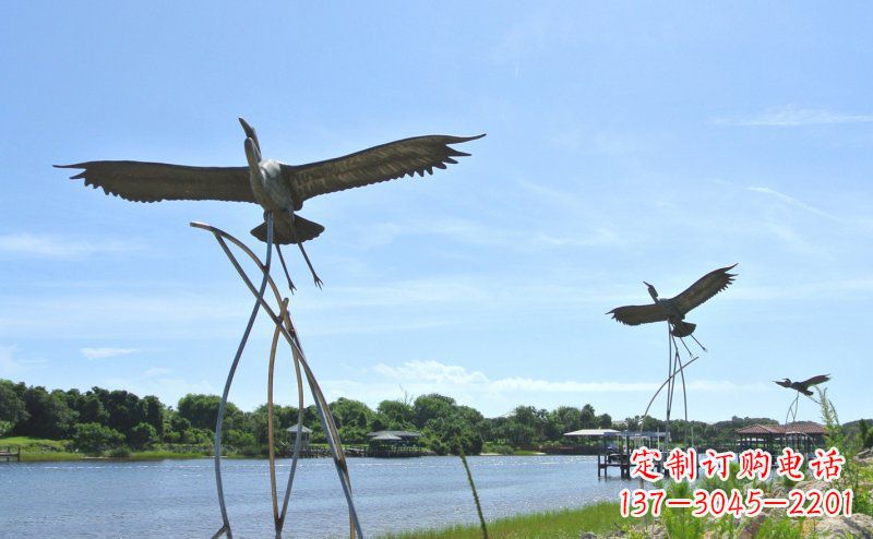 大同不锈钢仙鹤雕塑 (3)