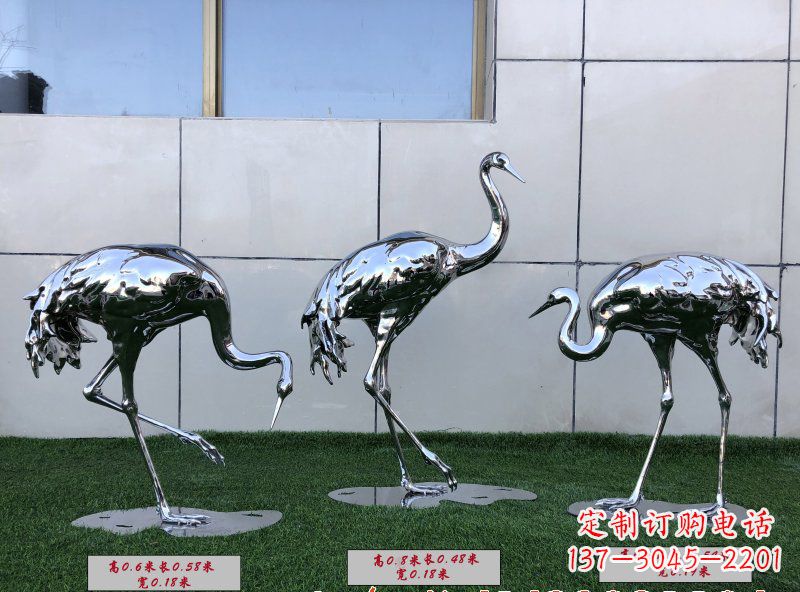 大同不锈钢仙鹤雕塑222
