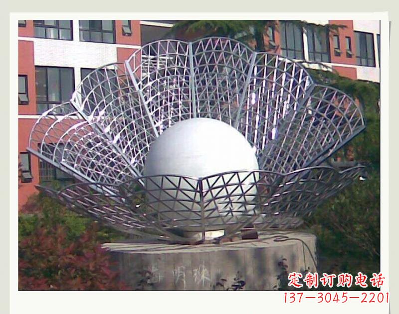 大同海洋精灵不锈钢贝壳雕塑