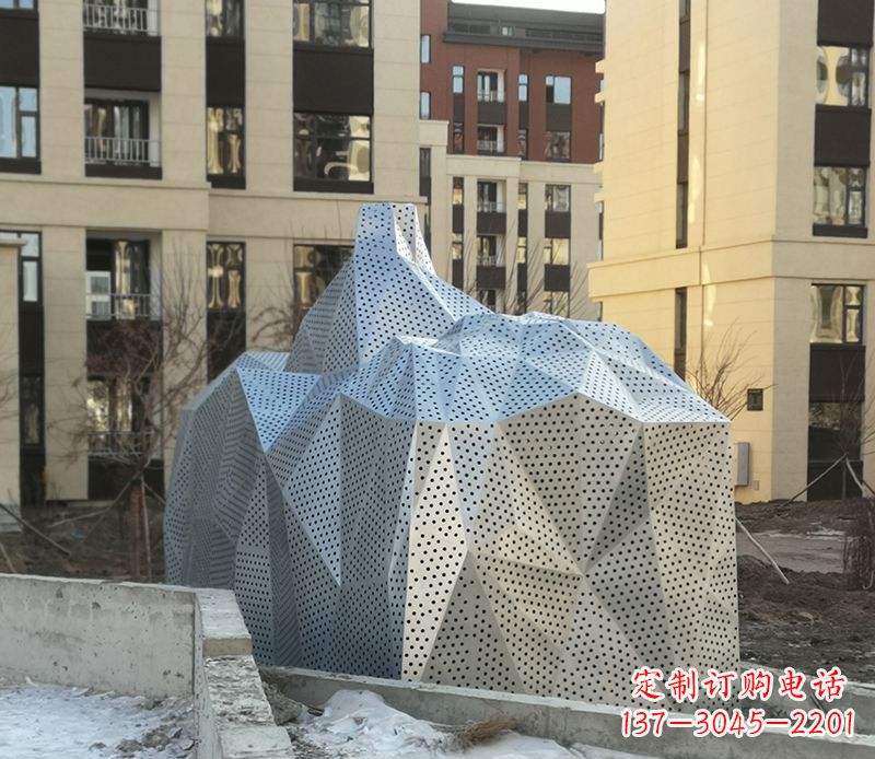 大同不锈钢小区假山雕塑雕塑点缀小区美景