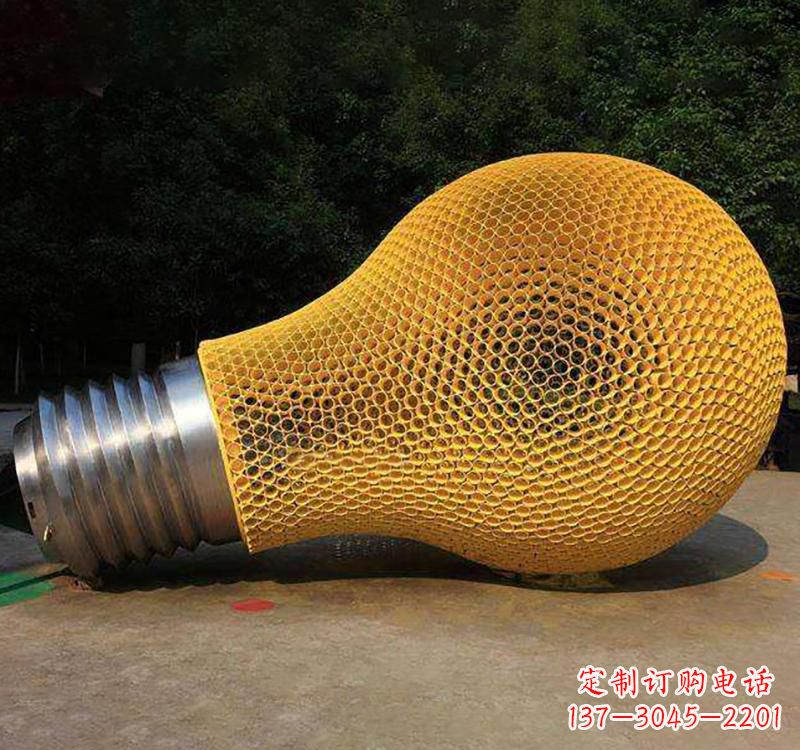 大同不锈钢灯泡雕塑点亮小区景观