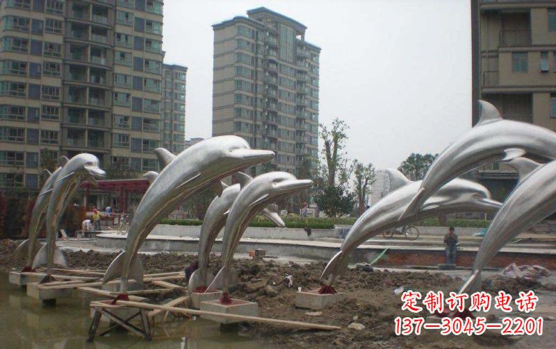 大同海豚雕塑——欣赏不锈钢小区的精美绝伦
