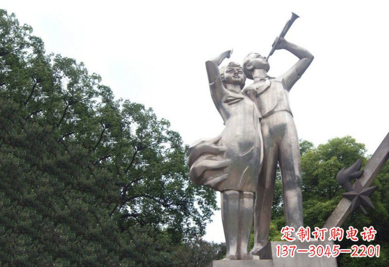 大同不锈钢小学生雕塑缔造美丽校园新风貌