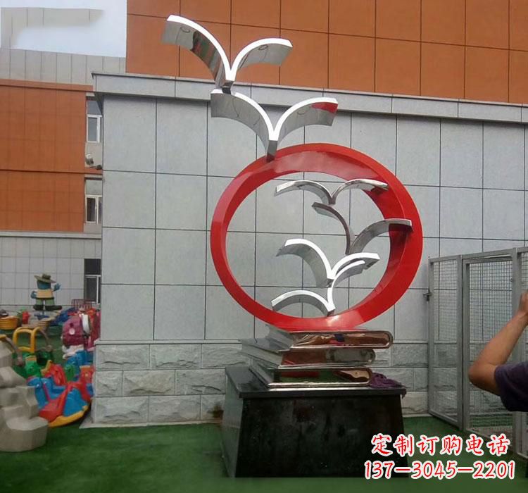 大同不锈钢书籍雕塑校园的精美装饰