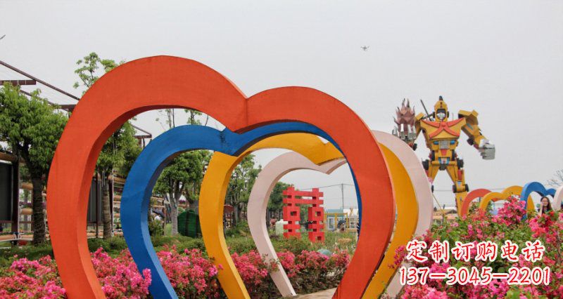 大同不锈钢心形拱门公园雕塑
