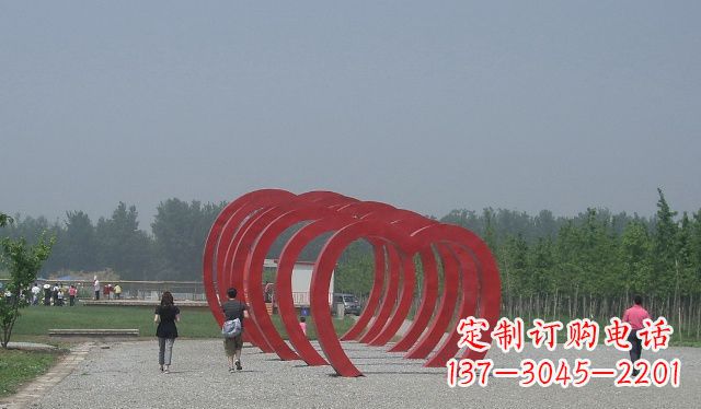 大同不锈钢心形拱门公园景观雕塑
