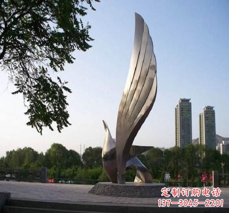 大同精美的不锈钢翅膀雕塑