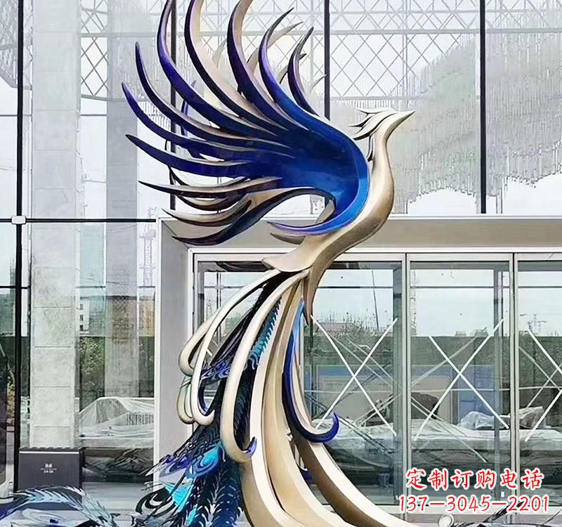 大同不锈钢艺术凤凰雕塑——璀璨夺目的艺术之美
