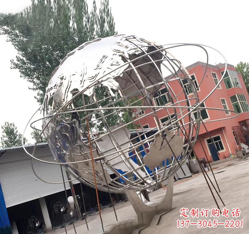大同不锈钢艺术镂空地球仪雕塑