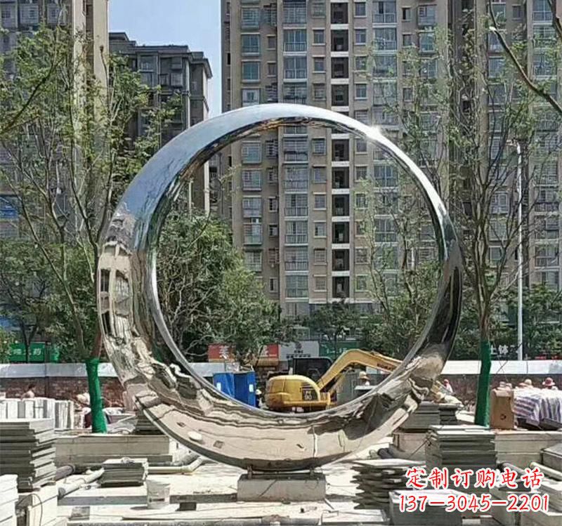 大同不锈钢艺术圆环雕塑