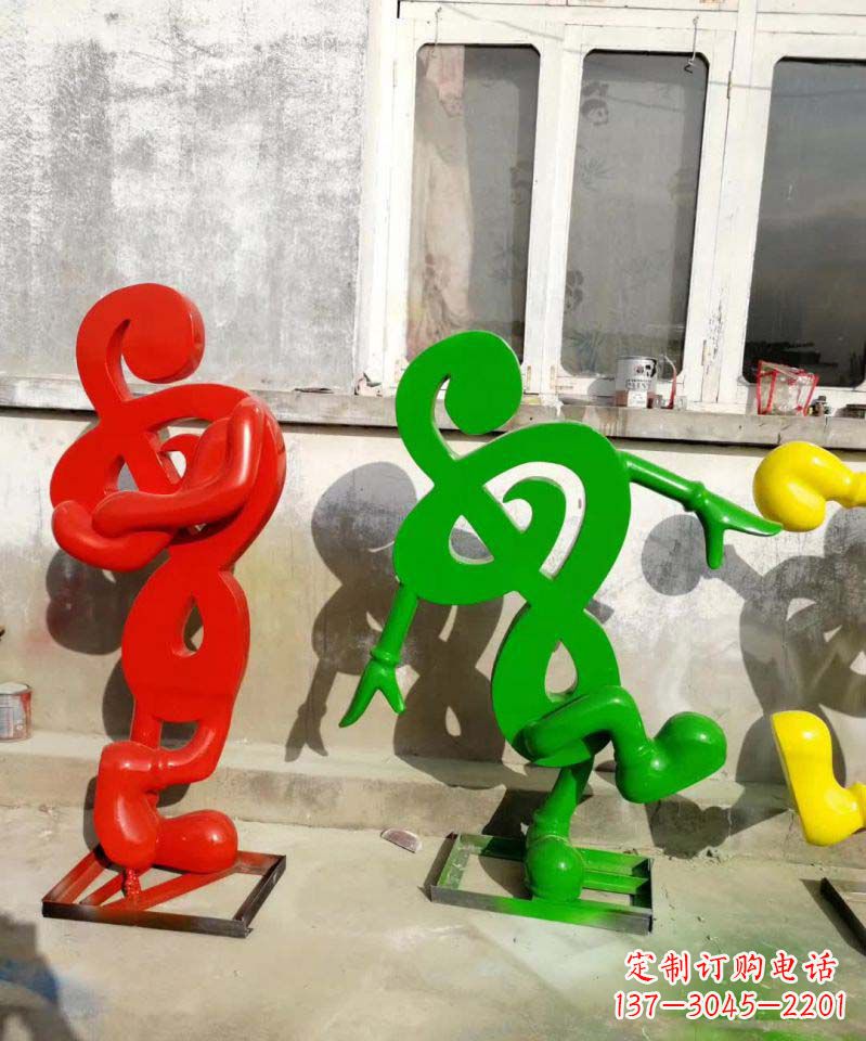 大同美妙音乐不锈钢音符雕塑
