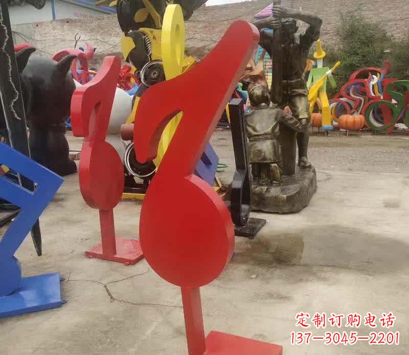 大同不锈钢音符雕塑悠扬的音乐美学