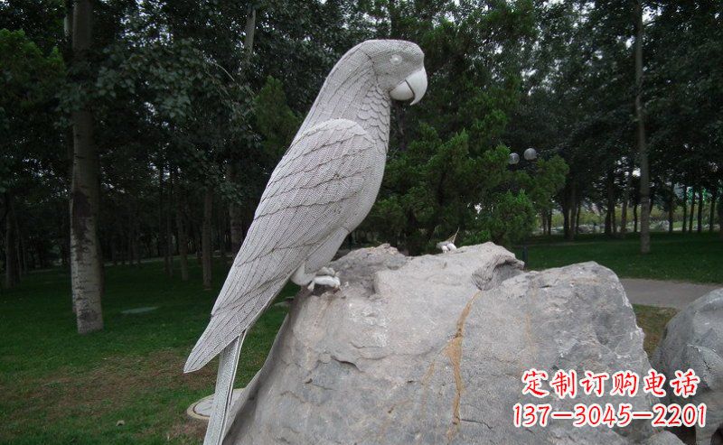大同不锈钢鹦鹉精美的雕塑艺术