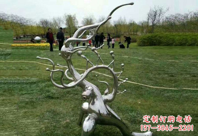 大同不锈钢树枝雕塑精美的艺术装饰