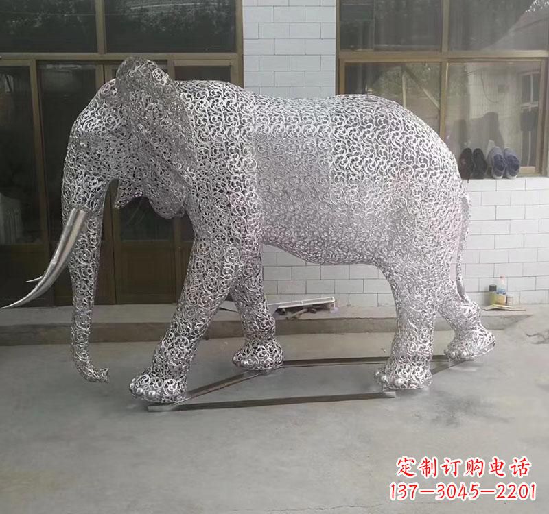 大同不锈钢园林大象雕塑