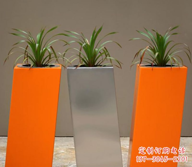 大同不锈钢花盆雕塑一种全新的视觉体验