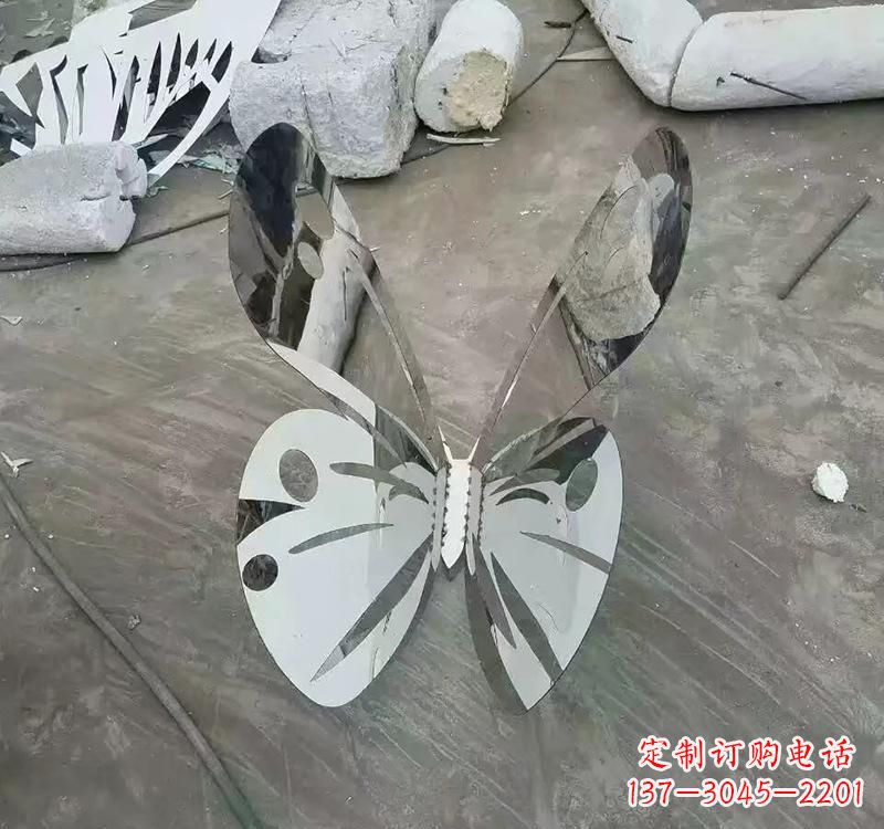 大同不锈钢园林蝴蝶雕塑精美的艺术之作