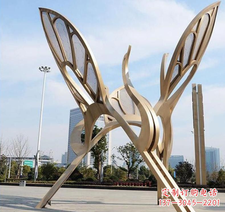 大同不锈钢园林仙鹤雕塑传承传统艺术精髓