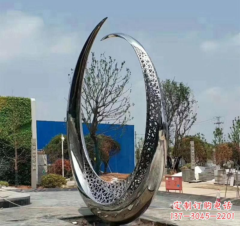 大同不锈钢圆环雕塑将艺术与实用结合