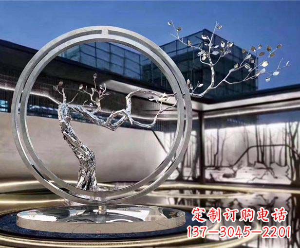 大同不锈钢圆环景观雕塑给城市带来活力与美感