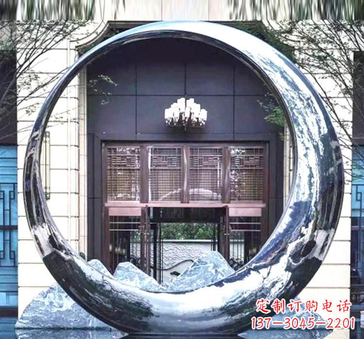 大同精美的不锈钢圆环雕塑