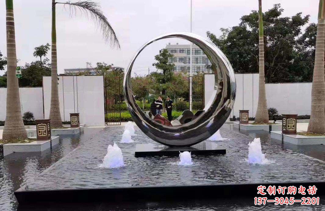 大同圆环景观喷泉雕塑视觉与声音的完美结合