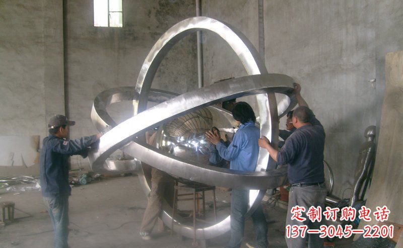 大同不锈钢圆圈圆环雕塑