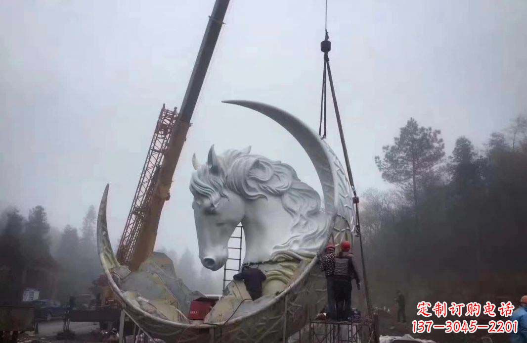 大同不锈钢月亮雕塑
