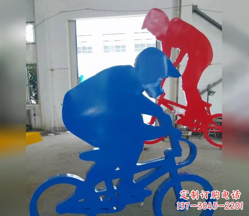 大同不锈钢运动骑·精美自行车雕塑